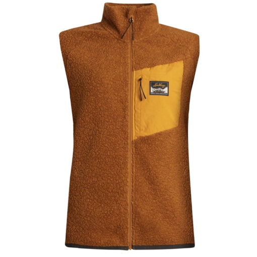 Lundhags Flok Wool Pile Vest Women Dark Gold