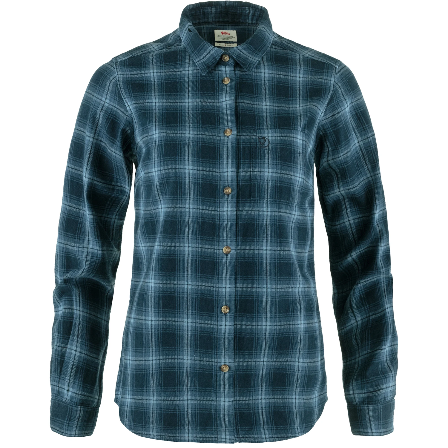 Fjellreven Övik Flannel Shirt W Dark Navy-Indigo Blue