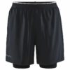 Craft ADV Charge 2-in-1 Stretch Shorts M Black