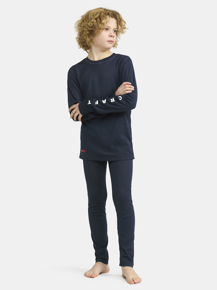 Craft NOR Core Warm Baselayer Set Junior Blaze