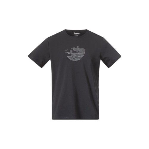 Bergans Nordmarka Organic Cotton Print Tee Men Dark Shadow Grey