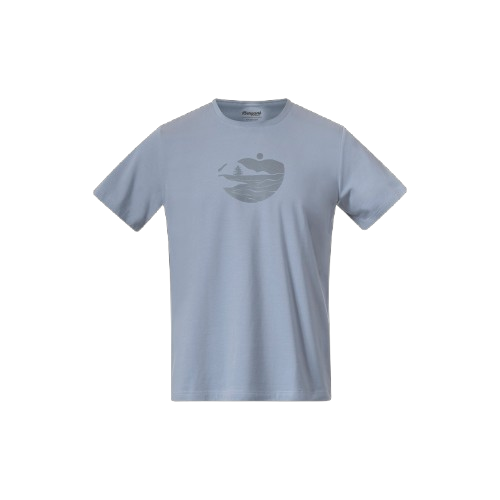 Bergans Nordmarka Organic Cotton Print Tee Men Husky Blue
