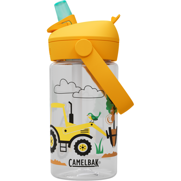 Drikkeflaske Thrive Flip Straw Kids Tractors and Trees 0,4L