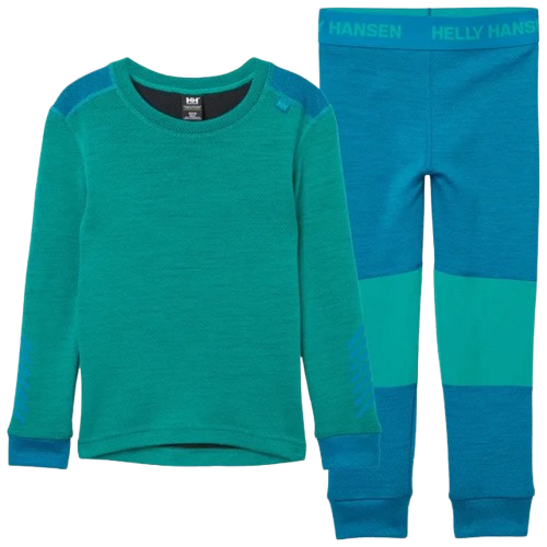 Helly Hansen K LIFA MERINO SET Signal Green