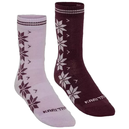 Kari Traa Vinst Wool Sock 2PK Lilla/Dark Pink