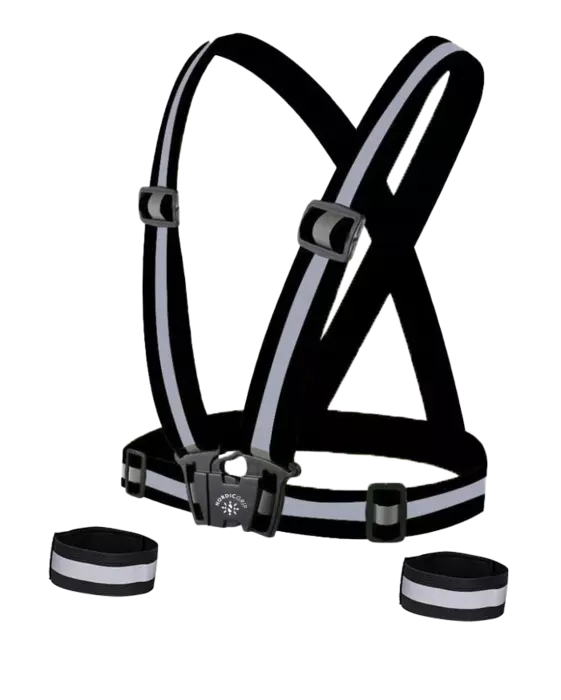 Reflekssele m/2stk. Arm/leg bånd Black Adult