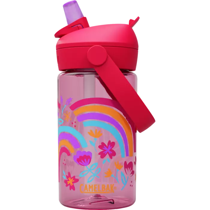 Camelback Drikkeflaske Thrive Flip Straw Kids Rainbow Floral 0,4L