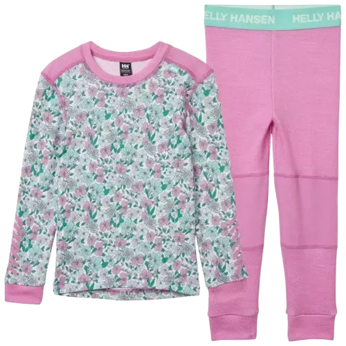 Helly Hansen K GRAPHIC LIFA MERINO SET Meta Pink