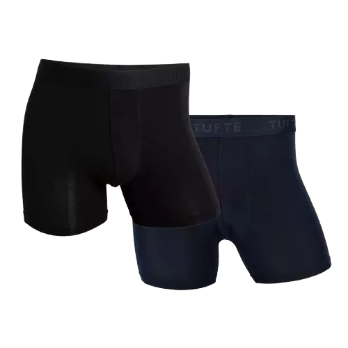 Tufte SoftBoost Boxer Briefs 2-pk Giftbox Men Black/Navy