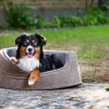 Dogman Sherpa Hundeseng med Høy Kant Brun M