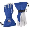 Hestra Army Leather Heli Ski 5 finger Royal blue