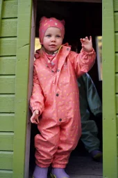 Kattnakken Babyregndress Dugg Stokkrose