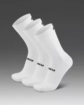 2XU Crew Socks 3 Pack White