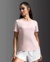 2XU Aero Mesh Tee Womens Pink Frost