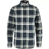 Fjellreven Övik Lite Flannel Shirt M Dark Navy-Chalk White