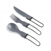 GSI Tekk Trio Folding Cutlery Set Grey