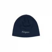 Bergans Storetind Fleece Lined Wool Beanie Junior Navy Blue