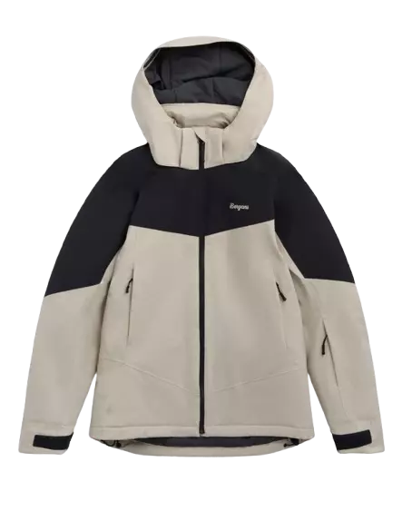 Bergans Storetind Insulated Shell Jacket Junior Bone White/Dark Shadow Grey