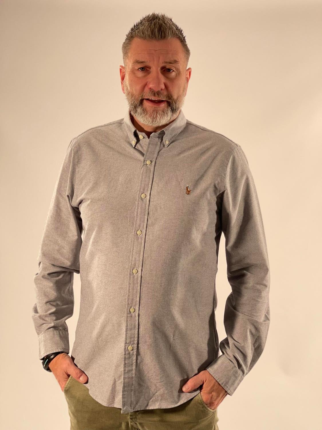 Polo Ralph Lauren Oxford skjorte custom fit - grå