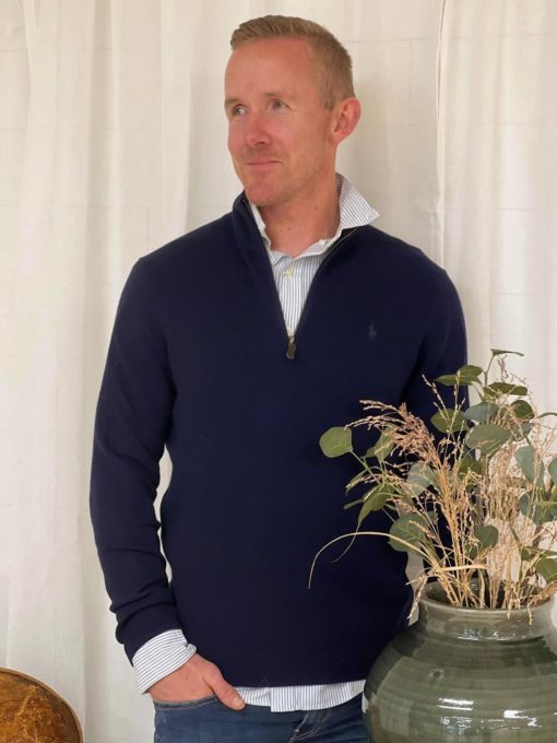 Polo Ralph Lauren Wool Zip Structure sweater - Navy