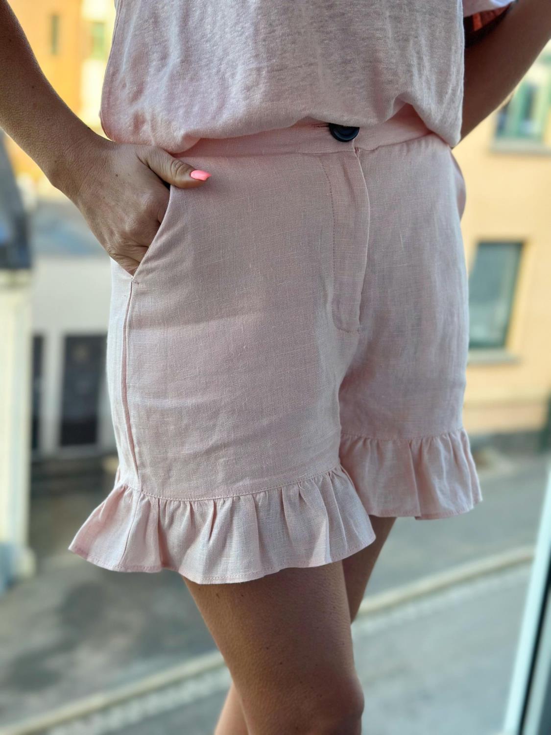 Ella&il Mynthe Linen shorts - Dusty Pink