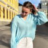 Part Two Safa blouse - Crystal Blue