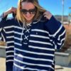 Polo Ralph Lauren Oversized hoodie - Navy Stripes
