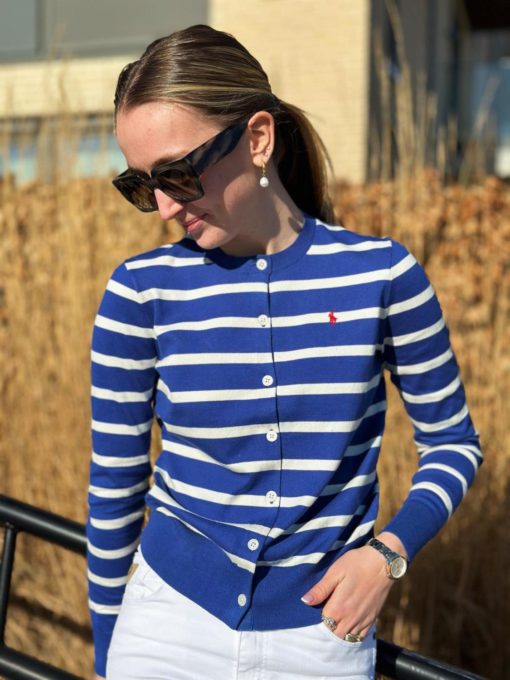 Polo Ralph Lauren Cotton cardigan - Blue Stripe