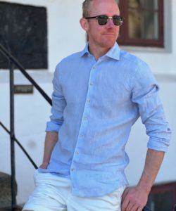 Stenströms Linen shirt slimline - 774721 7970 100