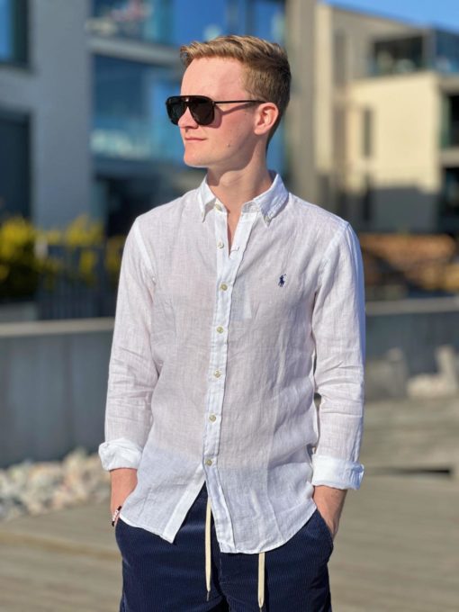 Polo Ralph Lauren Linen shirt slim fit - White