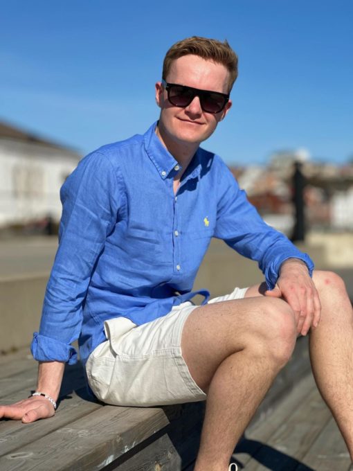 Polo Ralph Lauren Linen shirt custom fit - Harbor Island Blue