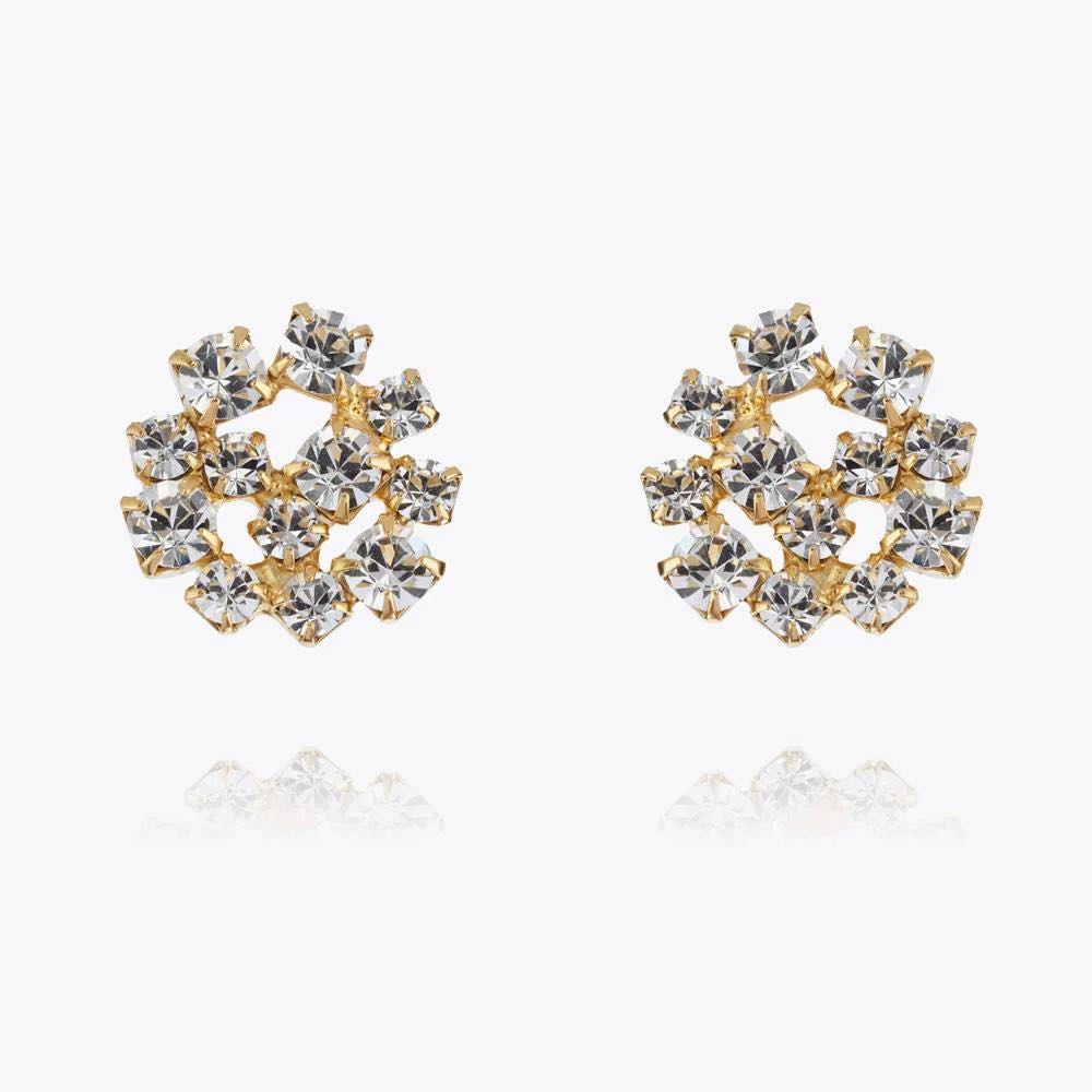 Caroline Svedbom Kassandra earrings Gold Crystal