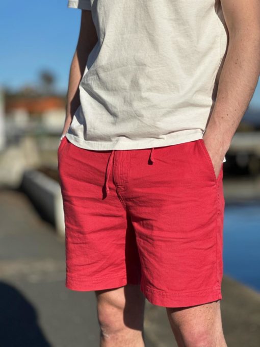 Morris Fenix Linen shorts - Cerise