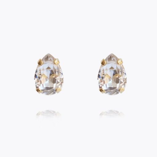 Caroline Svedbom Petite Drop Stud earrings Gold Crystal