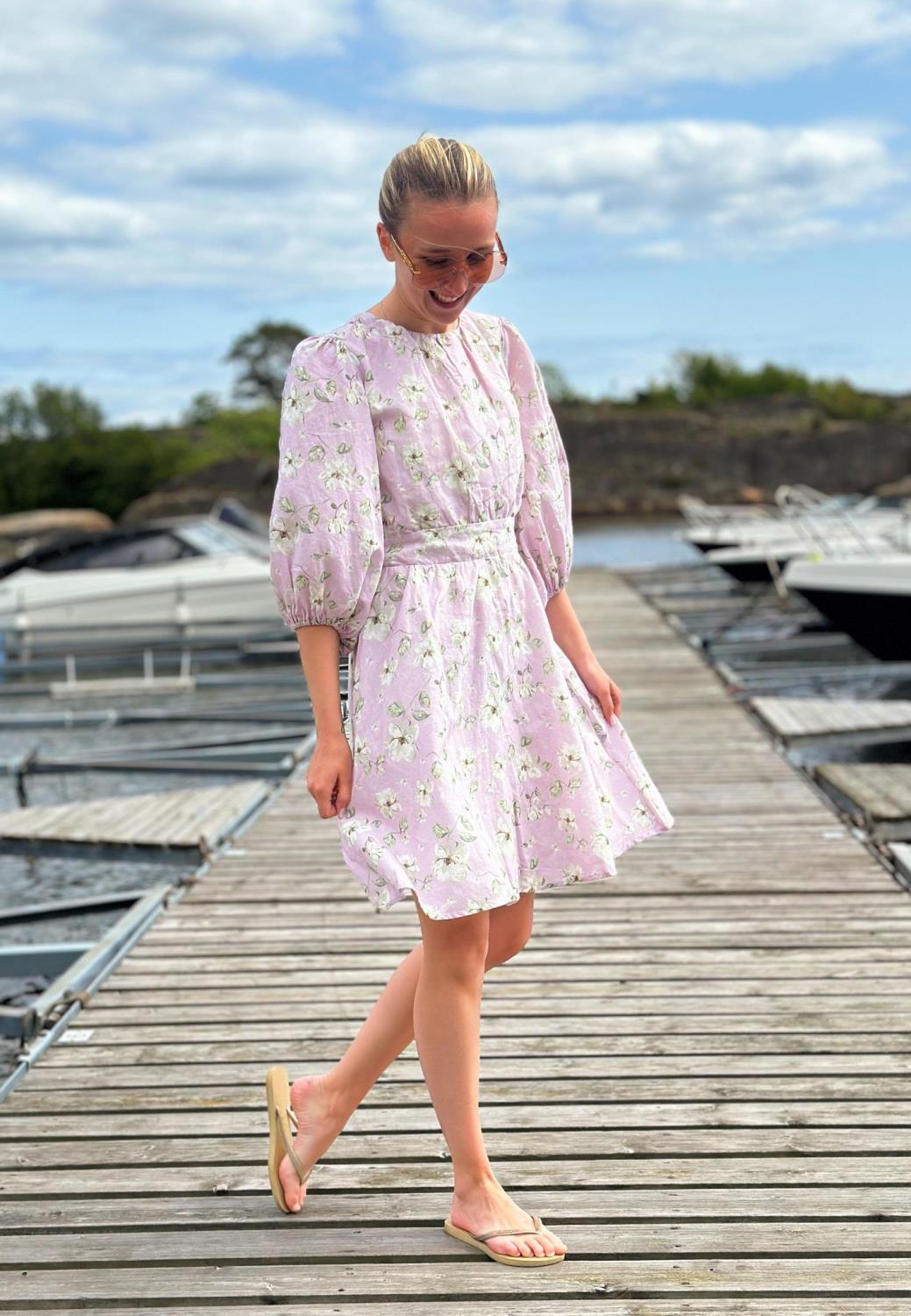 Camilla Pihl Clara dress - Lavender Peony Print