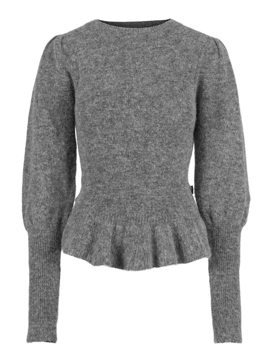 Ella&il Nala Alpaca sweater - Grey Melange