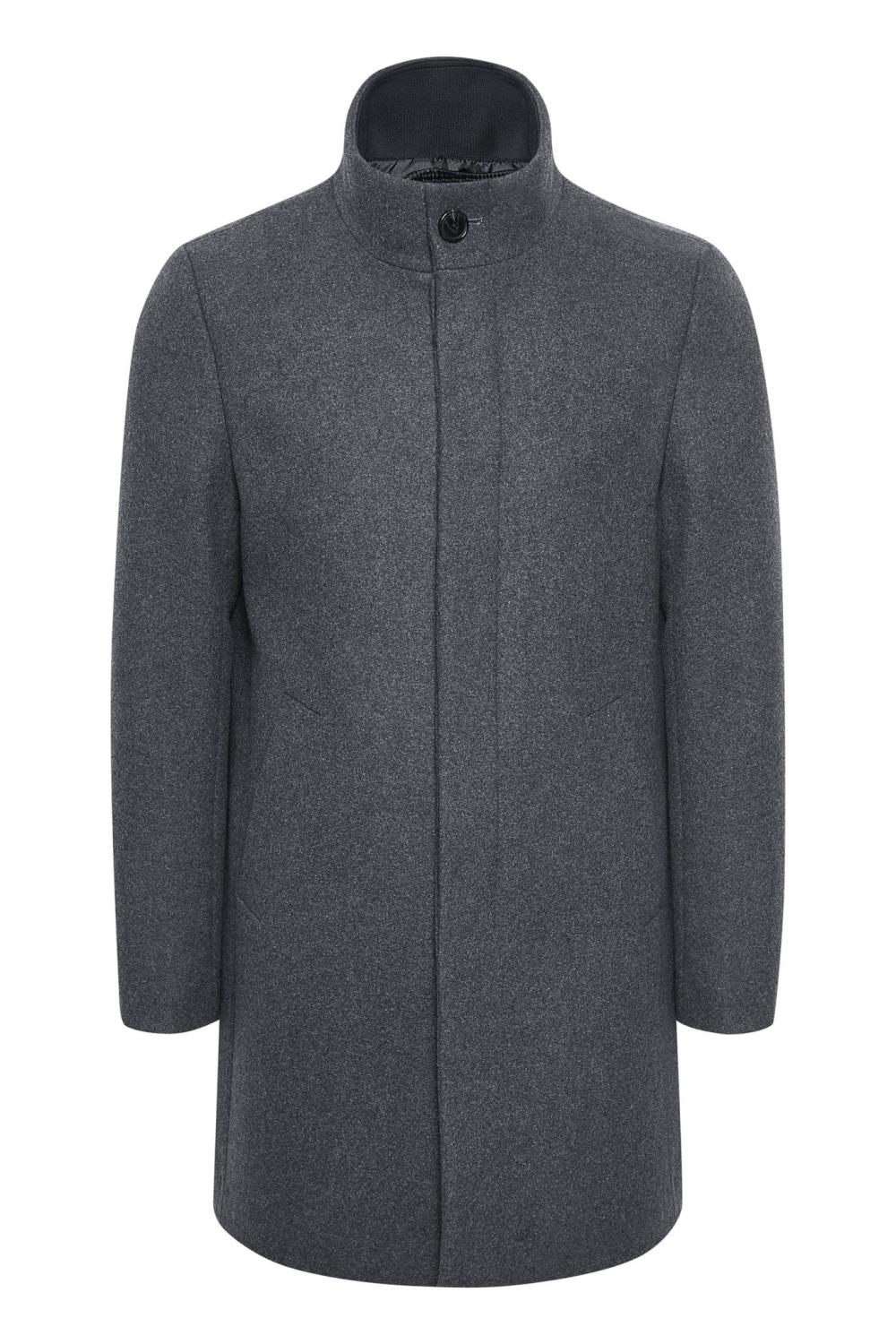Matinique Harvey Classic Wool coat - Medium Grey Melange