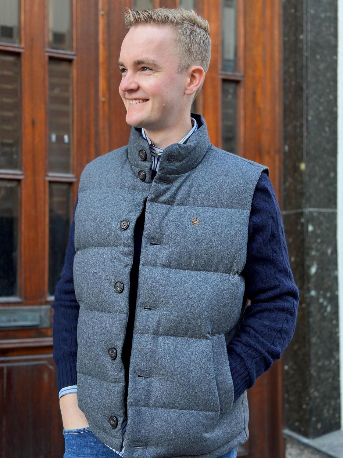 Morris Alston Wool vest - Grey