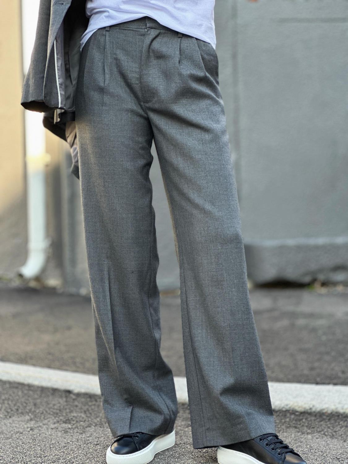 Part Two Cherry pants - Grey Flannel Melange