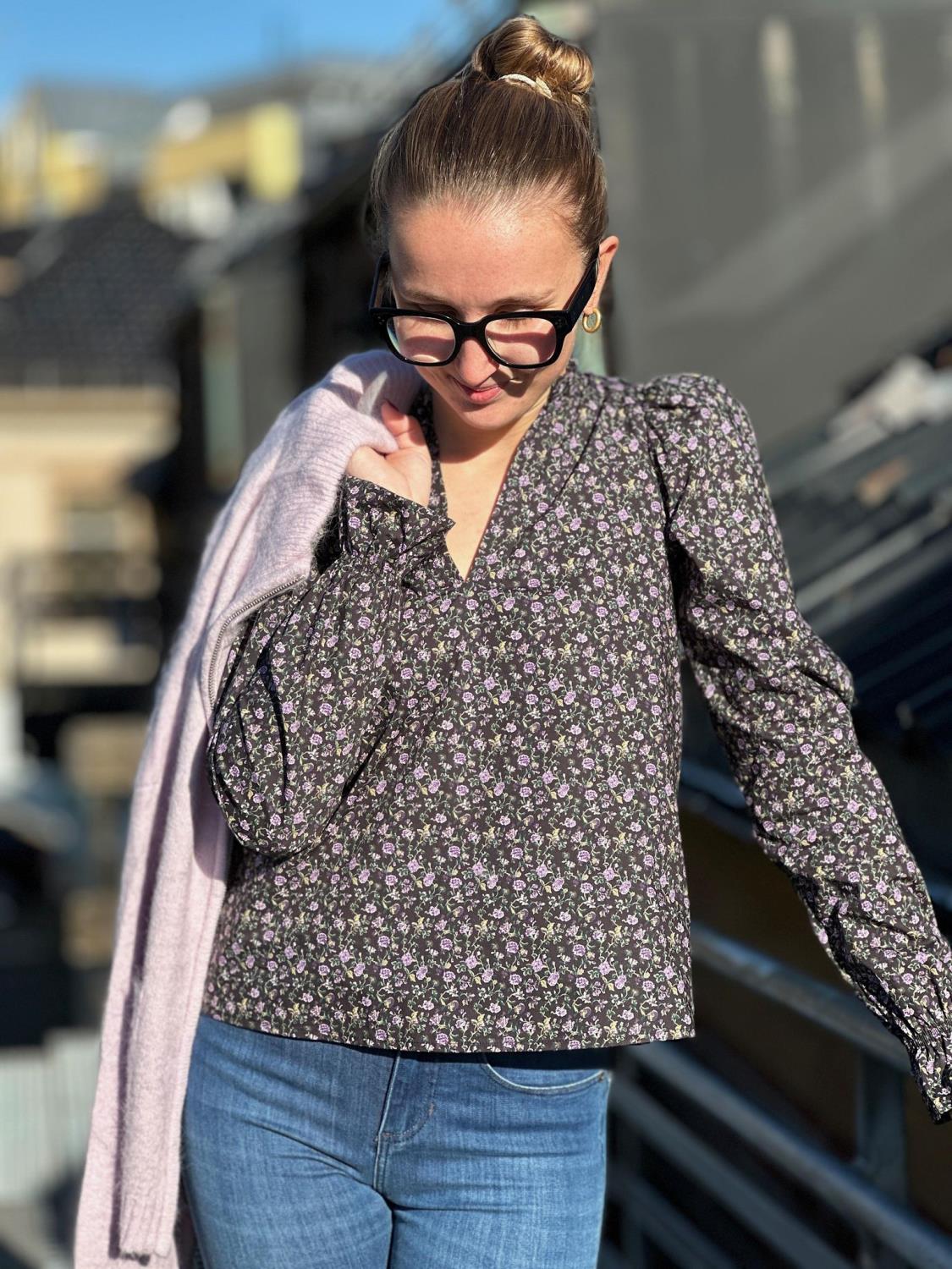 Camilla Pihl Jenny blouse - Lilac Hazel Print