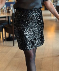 Camilla Pihl Jackson Sequin skirt - Black