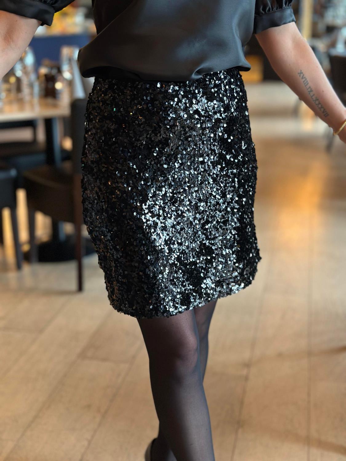 Camilla Pihl Jackson Sequin skirt - Black