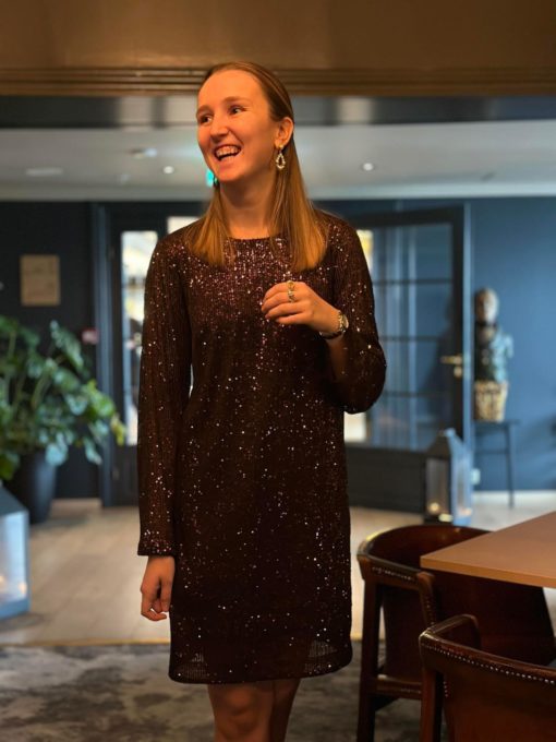 Part Two Darleen Dress - Mole Metallic