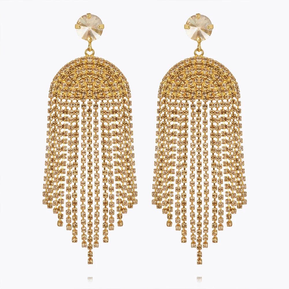Caroline Svedbom Melinda earrings Gold Vintagerose/Golden Shadow