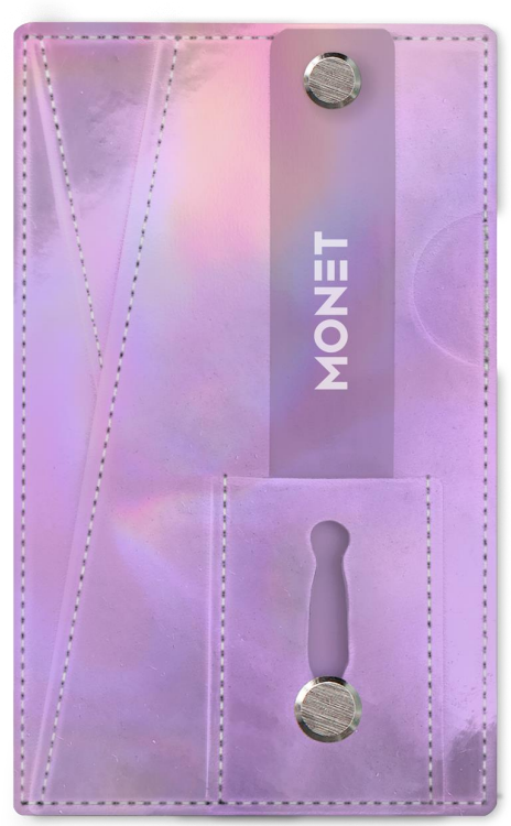 MONET kortholder Holografic violet