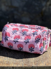 ANOUSKA toalettmappe blokktrykk - Booti Pink