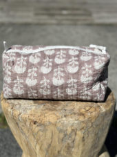 ANOUSKA toalettmappe blokktrykk - Aubergine