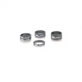 XLC AS-A02 avstandsstykker 1 1/8" – 5/10/15 mm, titanium