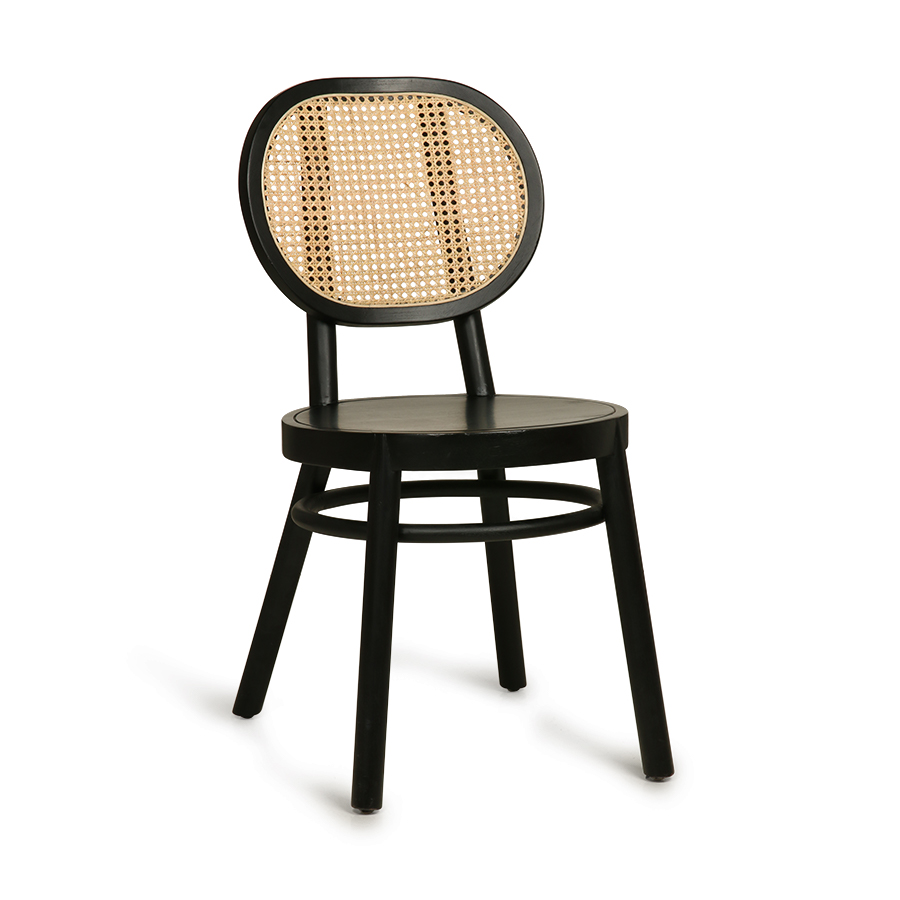 Retro webbing chair black