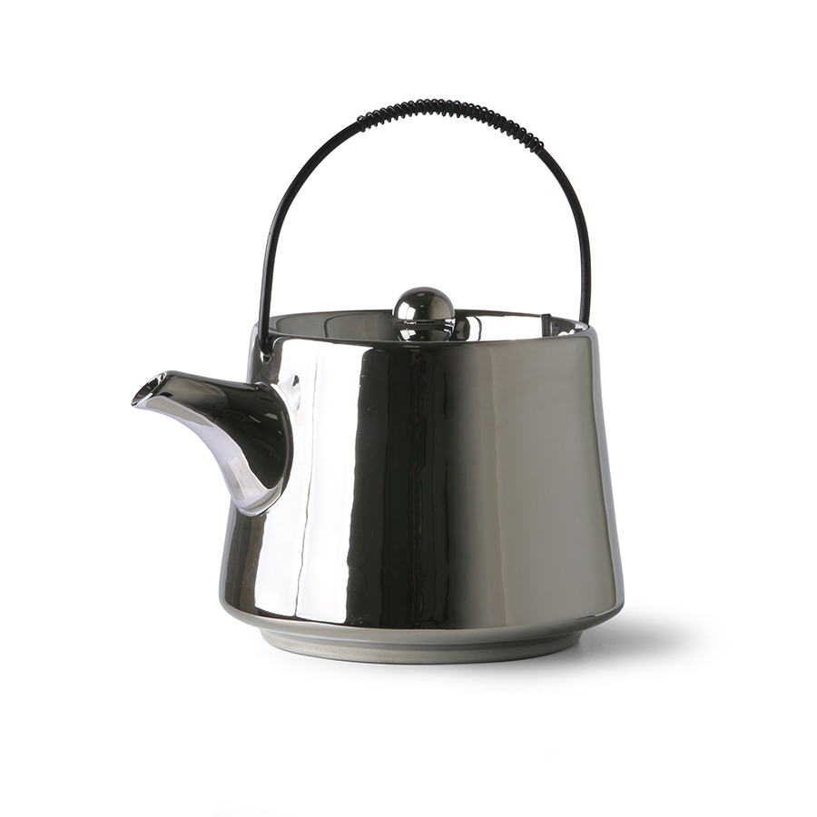 bold & basic ceramics: tea pot silver